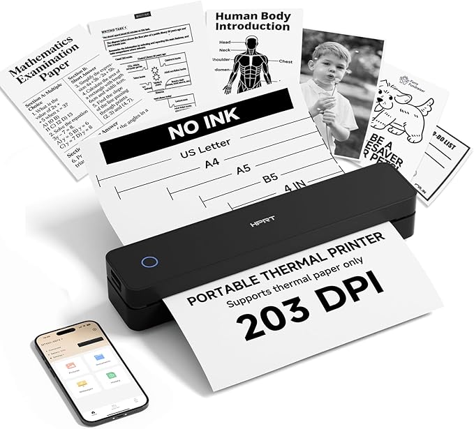 HPRT Inkless Portable Printer Wireless by HPRT