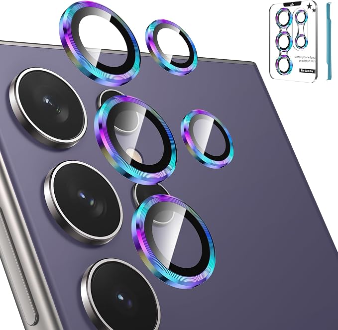 Tensea (3+2PCS for Samsung Galaxy S24 Ultra 5G Camera Lens Protector, 9H by Tensea