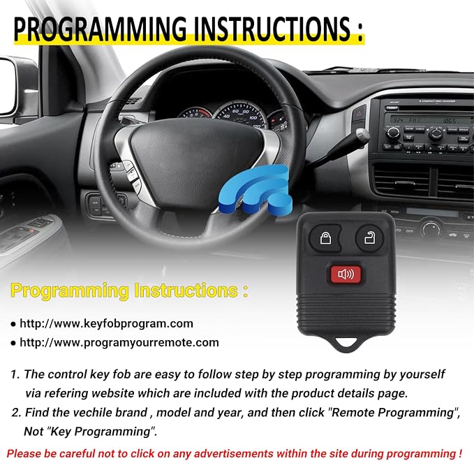 Vurkcy Keyless Entry Remote Key Fob Compatible - Image 3