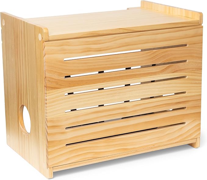 Wooden WiFi Router Storage Box by Unknown