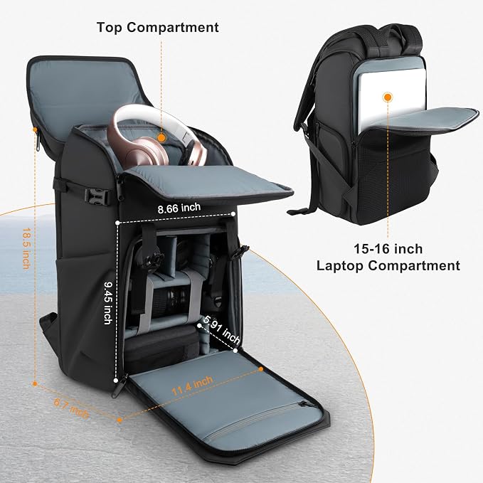 MOSISO Camera Backpack, DSLR/SLR/Mirrorless Camera Bag - Image 4