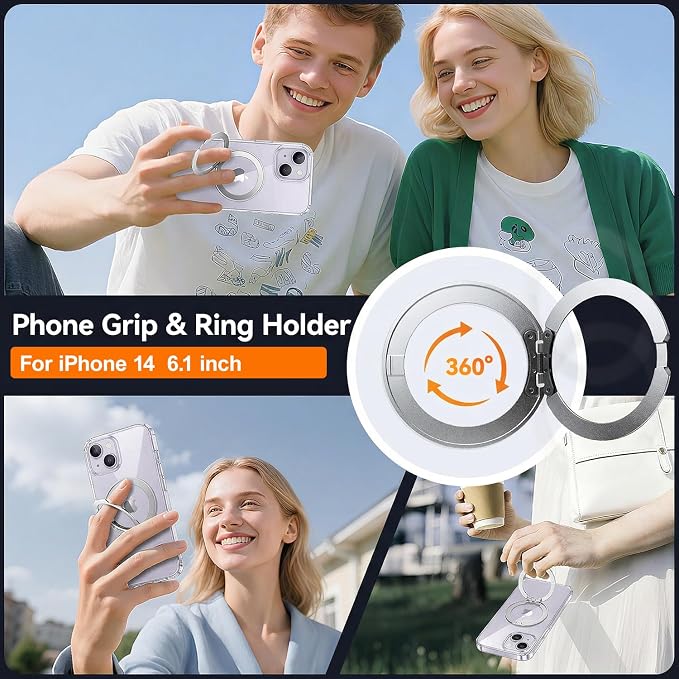 toushion 3 in 1 for iPhone 14 Case Stand |Build in Kickstand, Screen Protector - Image 4
