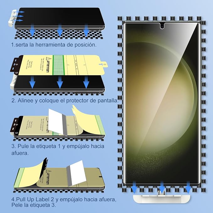LK 2 Pack for Samsung Galaxy S23 Ultra Screen Protector, 2 Pack Glass Camera - Image 5