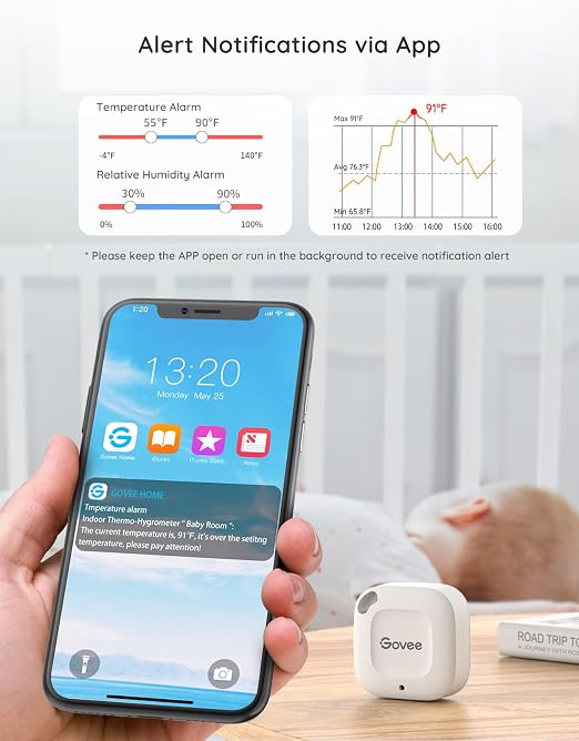 Govee Bluetooth Hygrometer Thermometer, Wireless Thermometer, Mini Humidity - Image 3