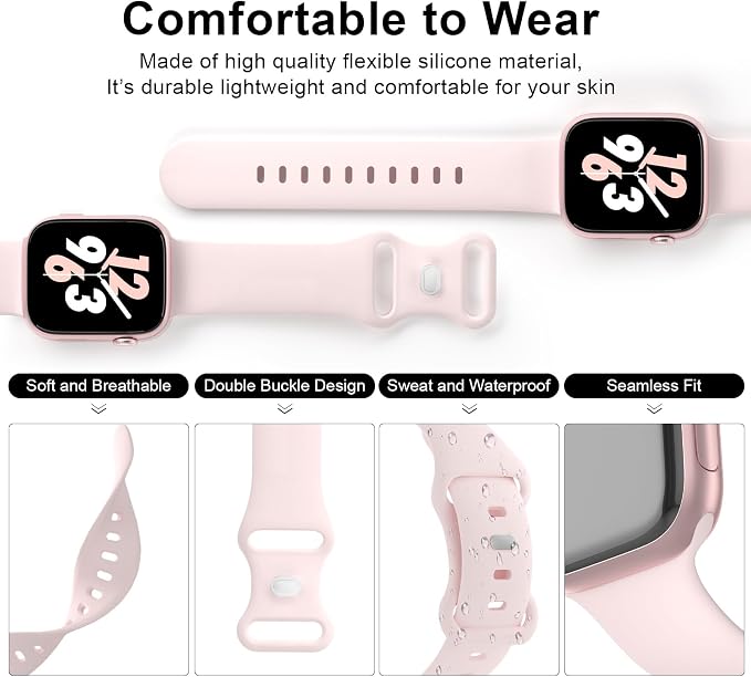 Sport Band Compatible with Apple Watch 38mm 40mm 41mm 42mm 44mm 45mm 46mm 49mm - Image 3