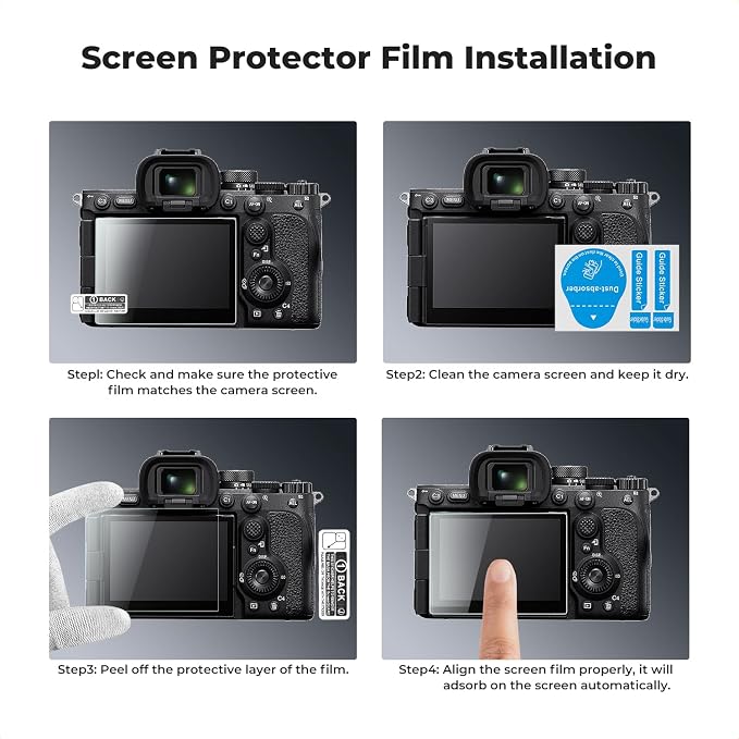 K&F CONCEPT 3 Pack Camera Screen Protector Compatible - Image 5