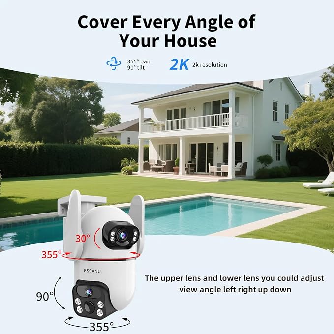 Dual Lens Security Cameras Wireless Outdoor - Image 8