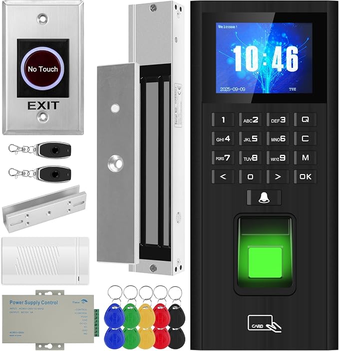 Complete Biometric Fingerprint Security Access Control System Kit, RFID T9 by XYBkey