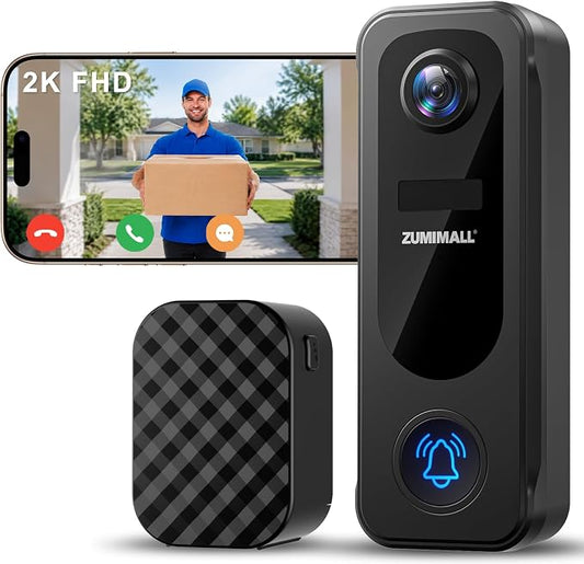 ZUMIMALL Doorbell Camera Wireless No Subscription by ZUMIMALL