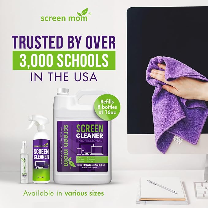 Screen Cleaner Spray and Microfiber Cloths 2-Pack by Screen Mom-Screen Cleaner - Image 6