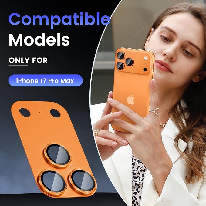 Tensea for iPhone 17 Pro Max Camera Lens Protector, Metal Aluminum Alloy - Image 2