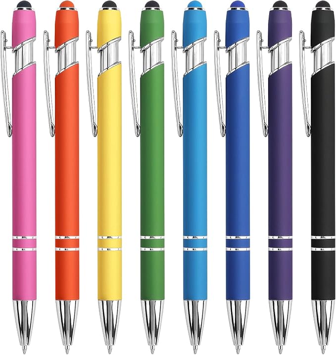 8 Pack Ballpoint Pen 2-in-1 Stylus Retractable Ballpoint Pen - Image 8
