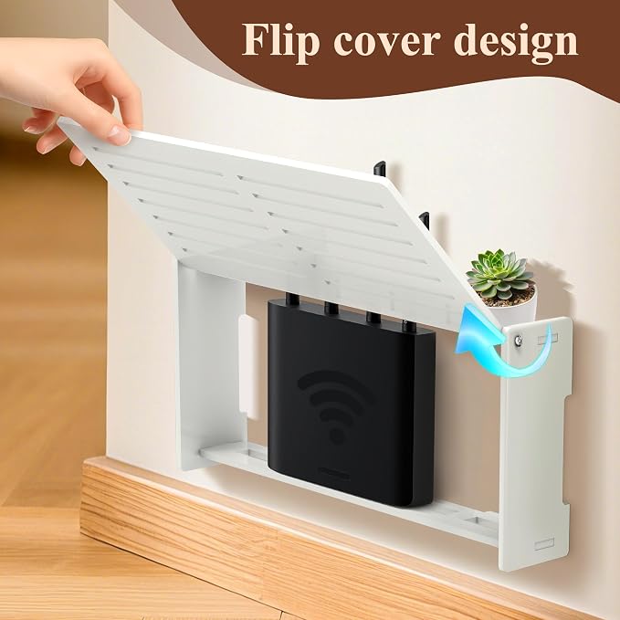 Router Shelf Wall Mount WiFi Router Box Hider Modem Cover - Image 5