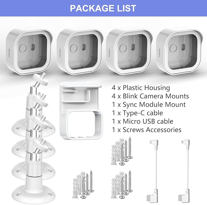 Wall Mount for Blink Outdoor 4th Gen and 3rd Gen, 4 Pack Weatherproof - Image 7