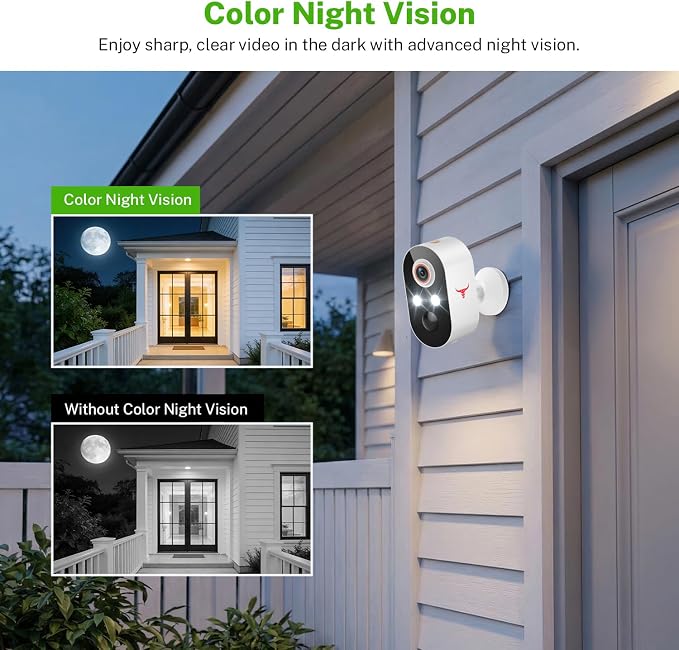 1080P Wireless Security Camera Outdoor, Battery Powered, 2.4G WiFi, Motion - Image 7