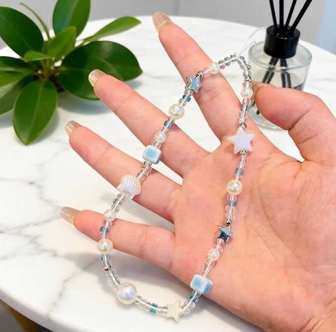 2 Pcs Phone Charm Strap Universal Hand Phone Wrist Strap Camera Lanyard Pearl - Image 3