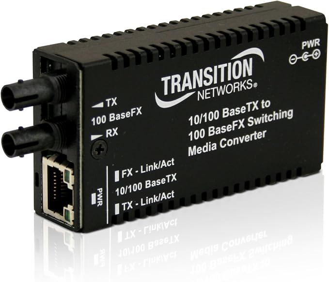 Transition Networks Mini 10/100 Bridging Fiber Media Converter 10MB LAN by Unknown