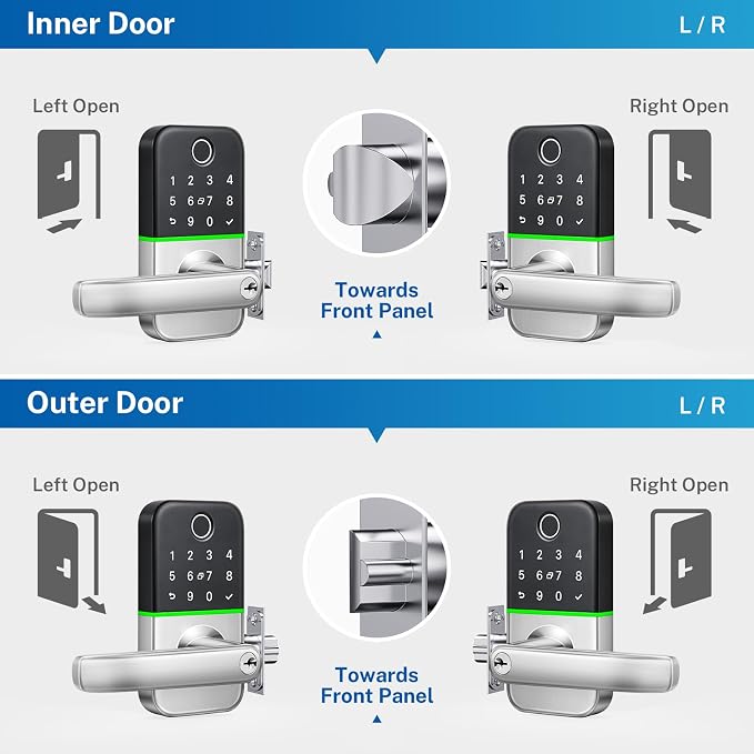 Keypad Smart Door Lock with Handle: Kucacci Keyless Entry Door Lock - Image 7