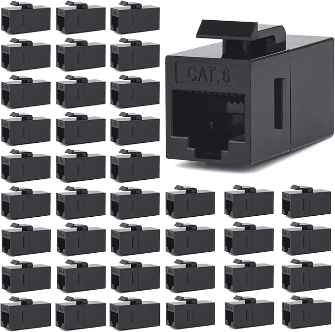 40 Pack Ethernet Coupler RJ45 Keystone Network Coupler Cat6 Cat5e Cat5 Keystone by VANDESAIL