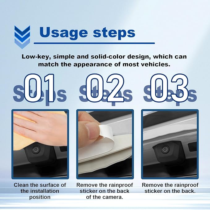 Car Reversing Camera rain Cover, Car Backup Camera Protective Sticker, Silicone - Image 4