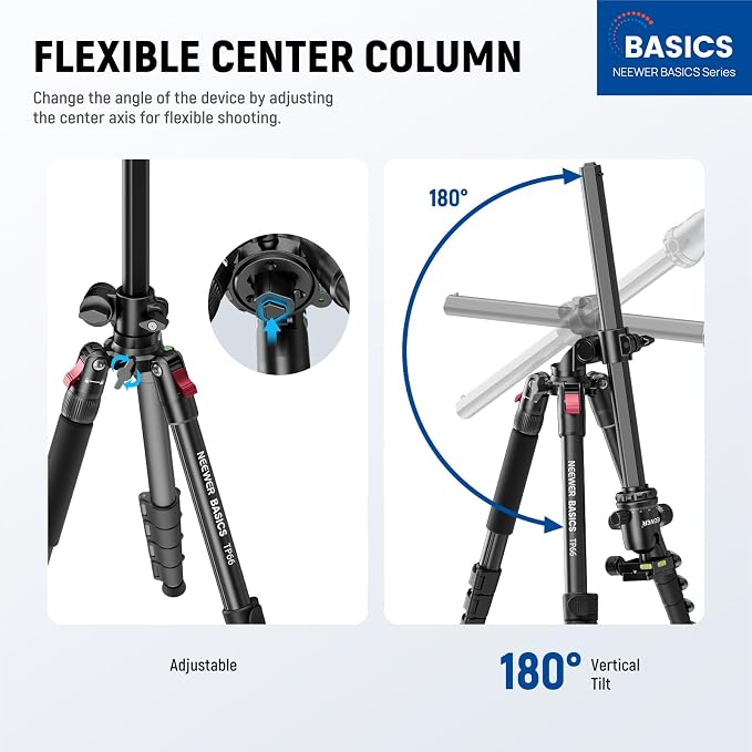 NEEWER Basics 64.5" Horizontal Overhead Tripod - Image 2