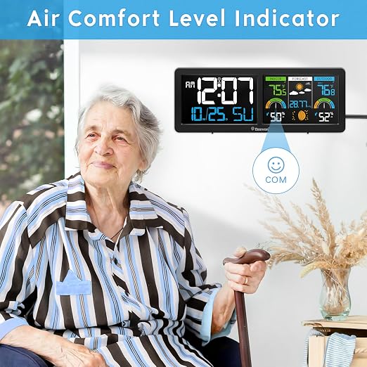 Geevon Weather Stations Wireless Indoor Outdoor Thermometer - Image 8