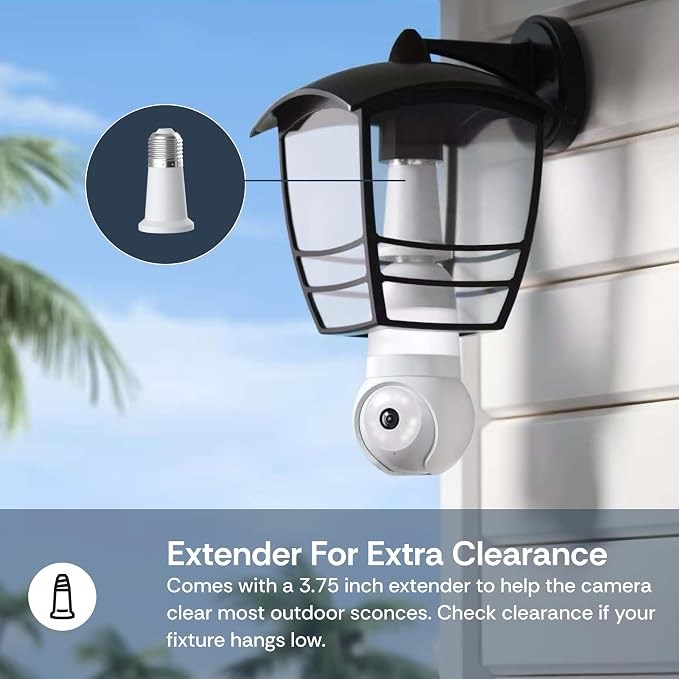 Luna Light Bulb Security Cameras Wireless Outdoor Indoor, 360° Pan Tilt - Image 8