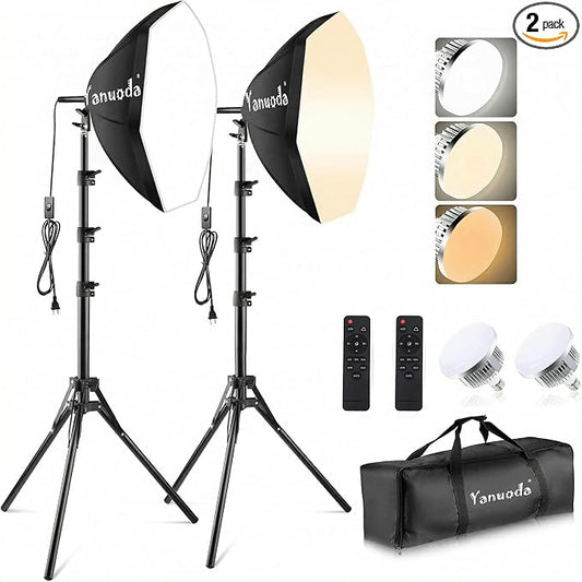 Softbox Lighting Kit 20"x20" by Yanuoda