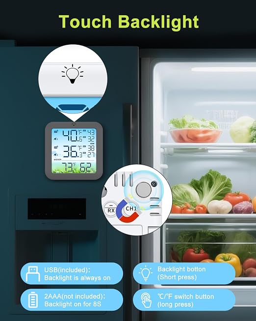 Bomivoi Wireless Fridge and Freezer Thermometer - Image 4