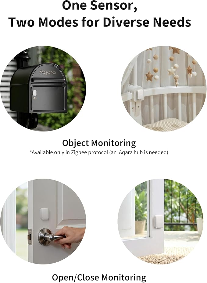 Aqara Multi-State Sensor P100, Thread/Zigbee Door and Window & Vibration Sensor - Image 2