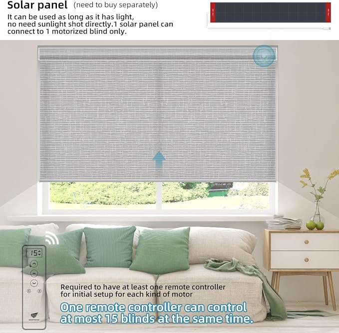 SmartWings Motorized Light Filtering Shades, Work - Image 2