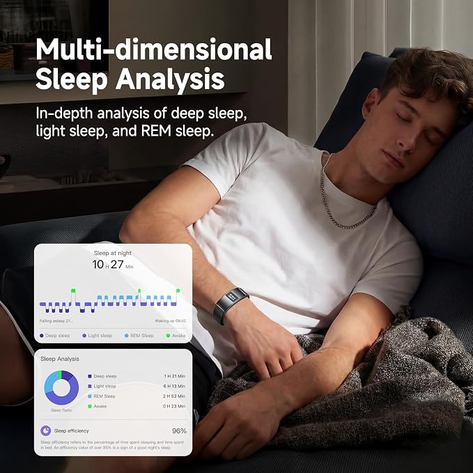 Smart Bracelet, Subscription-Free 24/7 Health Tracking, Heart Rate, HRV & Sleep - Image 5