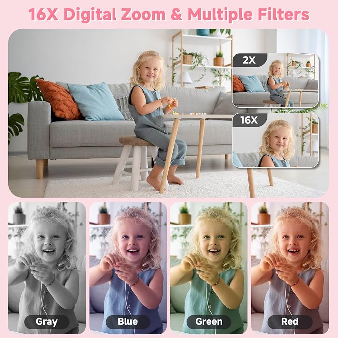 Digital Camera, 44MP Compact Camera, FHD 1080P Point and Shoot Digital Cameras - Image 6