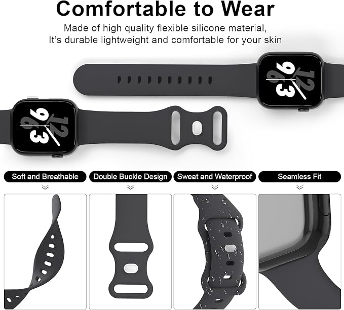 Sport Band Compatible with Apple Watch 38mm 40mm 41mm 42mm 44mm 45mm 46mm 49mm - Image 3