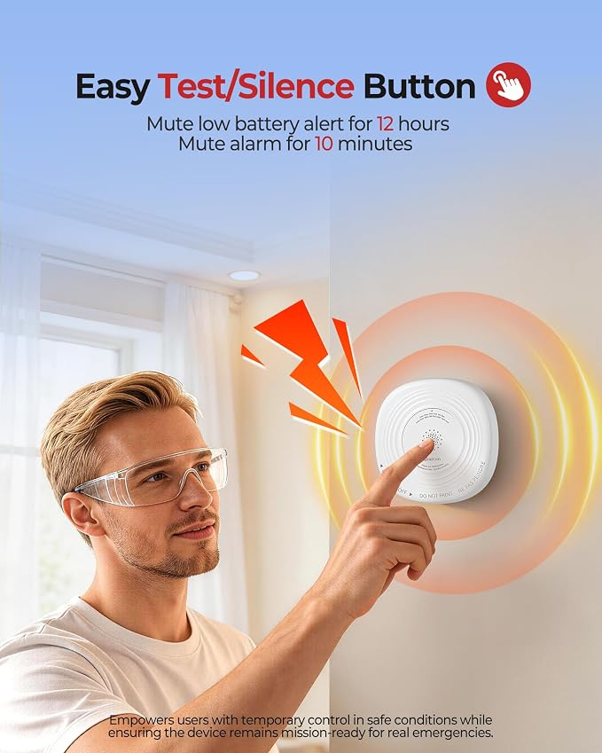 Heiman Smoke Detector Carbon Monoxide Detector Combo 10-Year Sealed Battery - Image 6