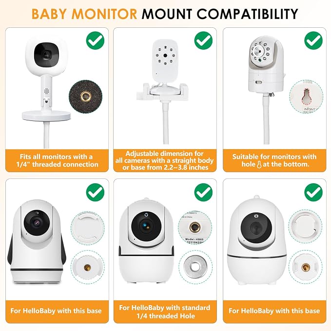 Baby Monitor Floor Stand Holder Compatible - Image 2