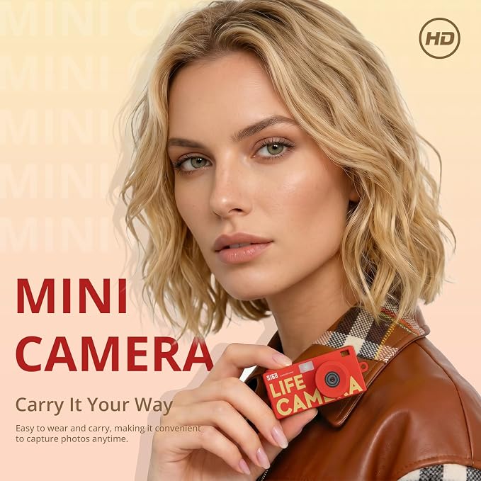 Mini Keychain Digital Camera, 1440P Video, 2MP Photos, 16GB Card, Type C - Image 7