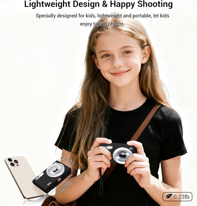 Digital Camera 4K, Autofocus Digital Compact Digital Camera, 16X Digital Zoom - Image 8
