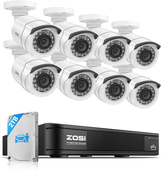 ZOSI 1080P H.265+ Home Security Camera System by ZOSI