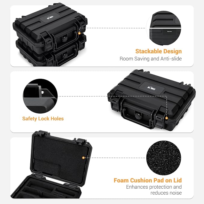 KIWIFOTOS Waterproof Hard Case for DJI Osmo Pocket 4 3 Creator/Power Expansion - Image 3