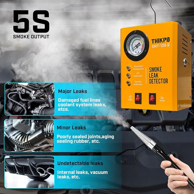 Smoke Machine Automotive Built-in Air Pump, Professional Smoke Leak Detector - Image 4