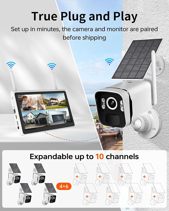 4MP Solar Powered Security Camera Outdoor Wireless System - Image 8