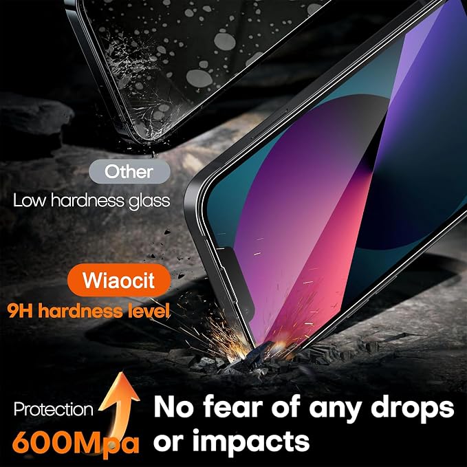 Wiaocit 3 Pack Tempered Glass Screen Protector - Image 3