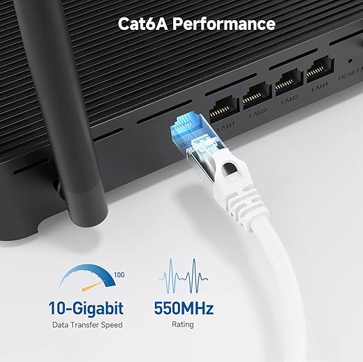 Cable Matters 10Gbps Snagless Shielded Cat 6A Ethernet Cable - 5ft - Image 3