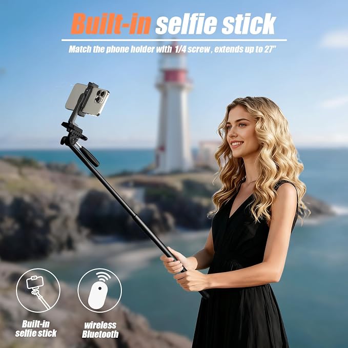 KINGJOY 71" Lightweight Camera Tripod - Image 5