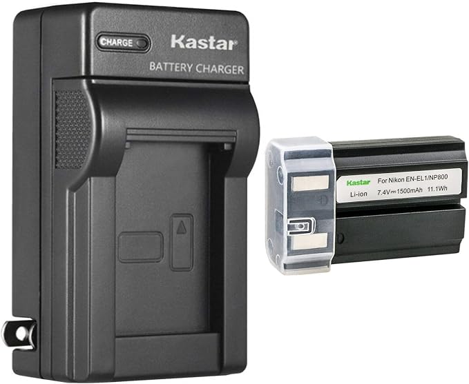 Kastar 1-Pack EN-EL1 Battery and AC Wall Charger Replacement by Kastar