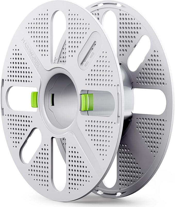 Quick-Swap Reusable Spool for Refill Filament, Two-Finger Press Design by MarsWork