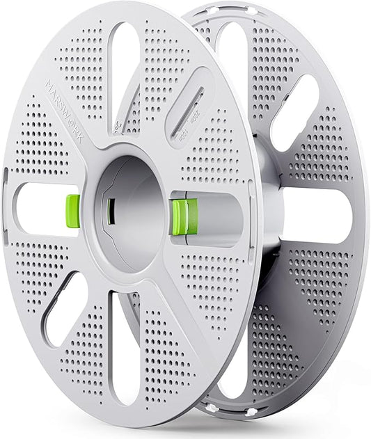 Quick-Swap Reusable Spool for Refill Filament, Two-Finger Press Design by MarsWork