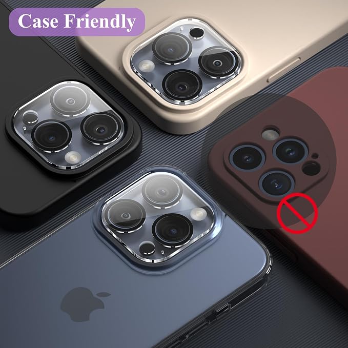 YWXTW [5 Pack Designed for iPhone 15 Pro Max Camera Lens Protector, for iPhone - Image 6