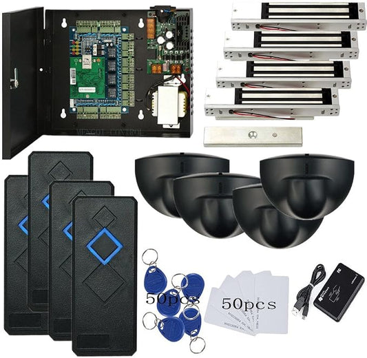 Request to Exit PIR Motion Sensor 4 Doors Network RFID Access Control 600 LBS by MENGQI-CONTROL